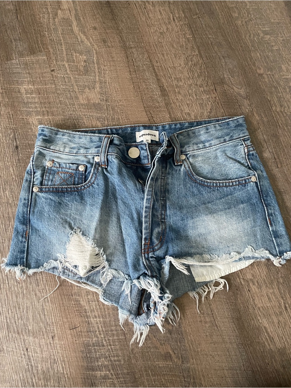 25 - denim cut off shorts